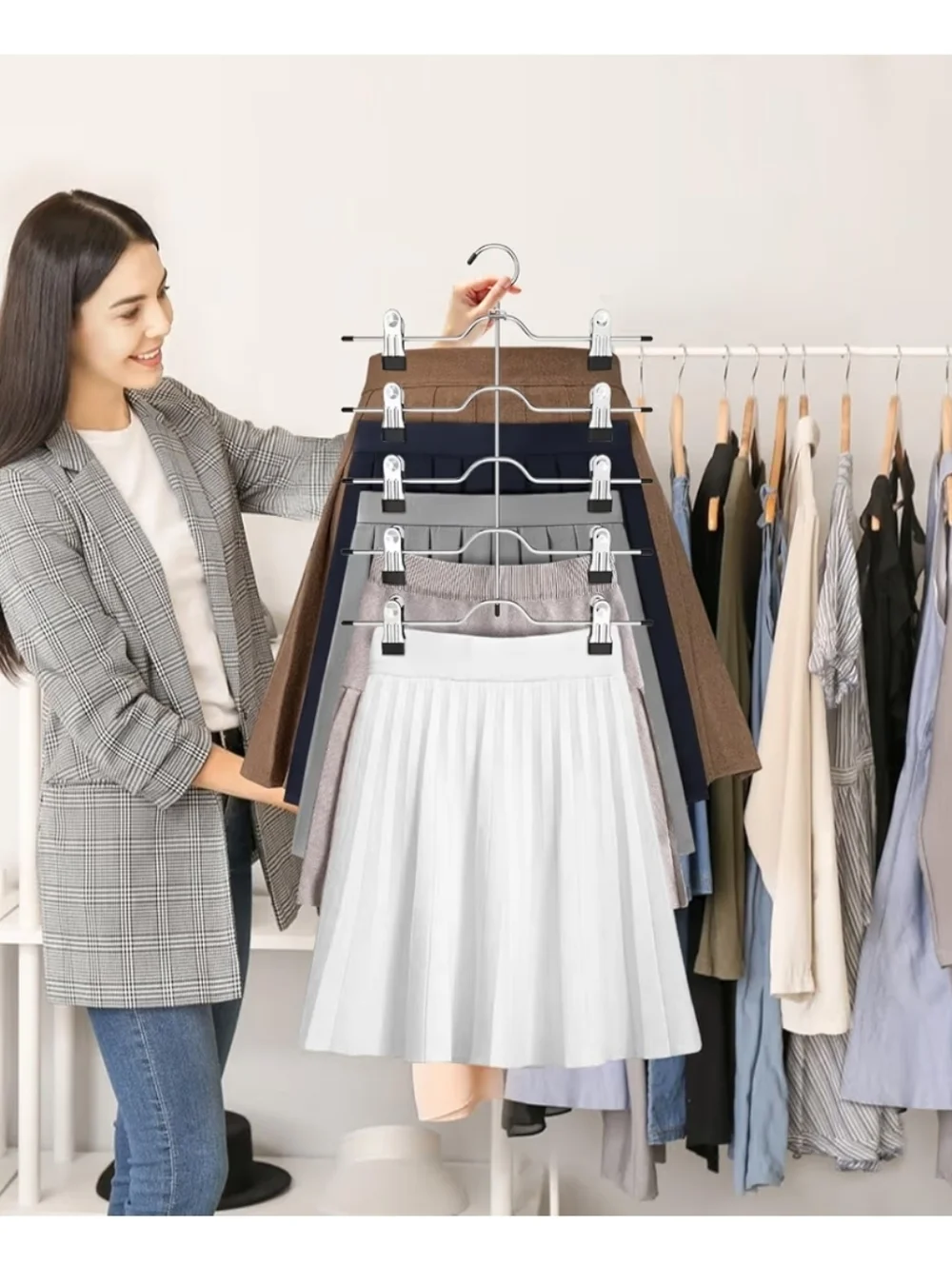 Multi-Tier Skirt Hanger Great For Shorts, Skirts, Skorts And More
